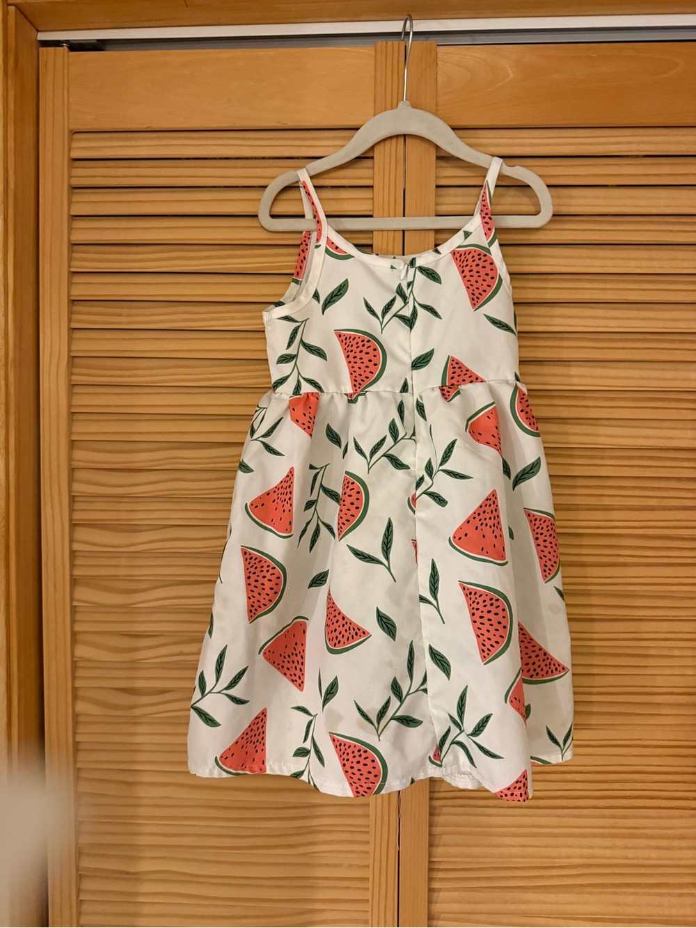 Girls White Watermelon Print Sundress